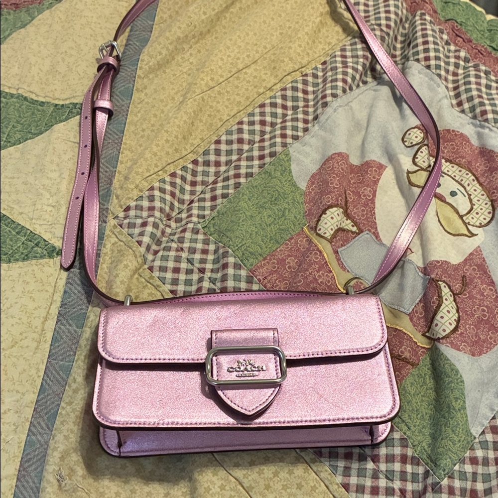 Coach Metallic Pink Crossbody Bag